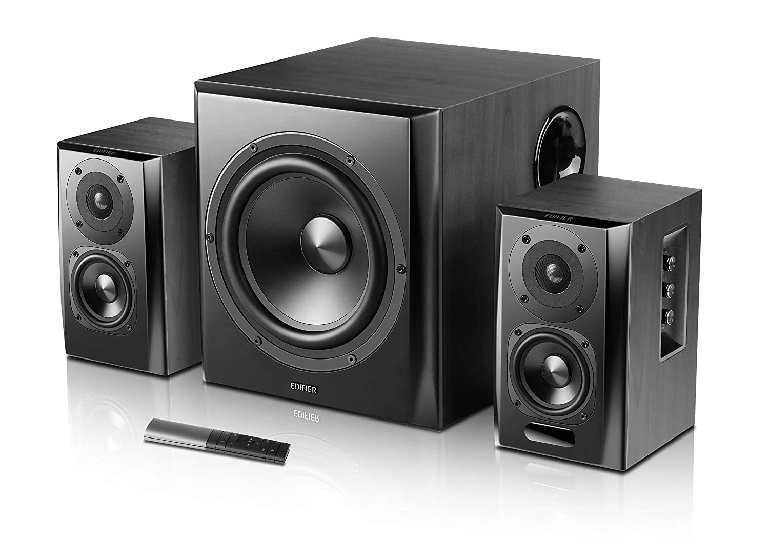 BOXE EDIFIER 2.1, RMS: 150W (2 x 25W, 2 x 15W, 1 x 70W), bluetooth, telecomanda wireless, volum, bass, treble, optical, black, "S351DB-BK"