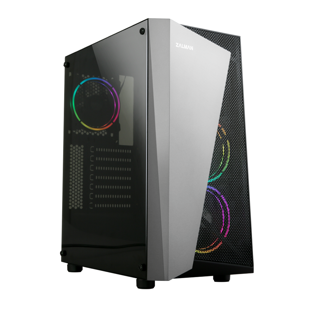CARCASA Zalman "S4 Plus", middle tower, gaming, fara sursa, suporta 8xfan, 3xfan inclus, USB 3.1 gen1 x 1, USB 2.0 x 2, audio+mic, negru, "S4 Plus"