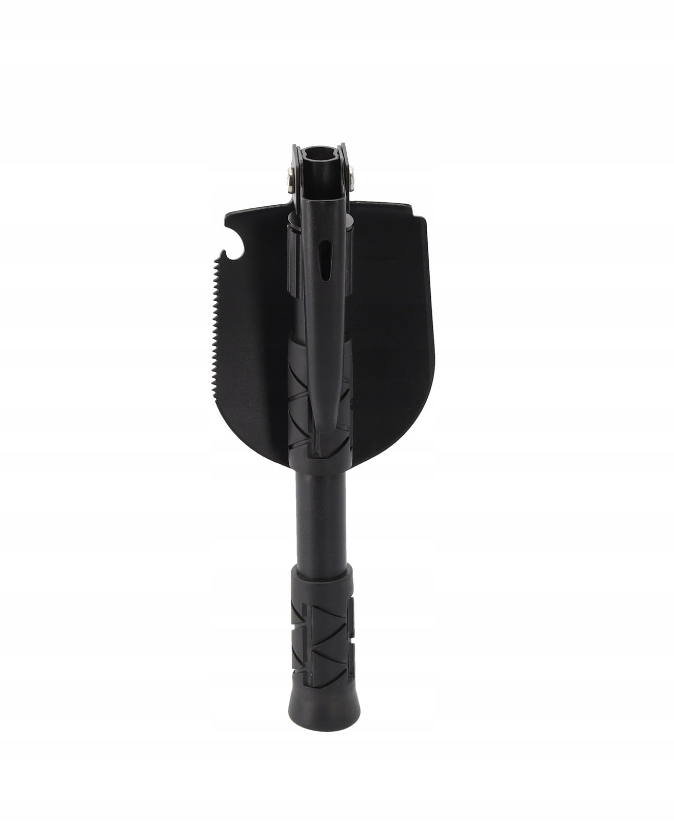 Lopata pliabila multifunctionala 5 in 1 pentru camping si gradina, otel mangan, 41 cm, negru