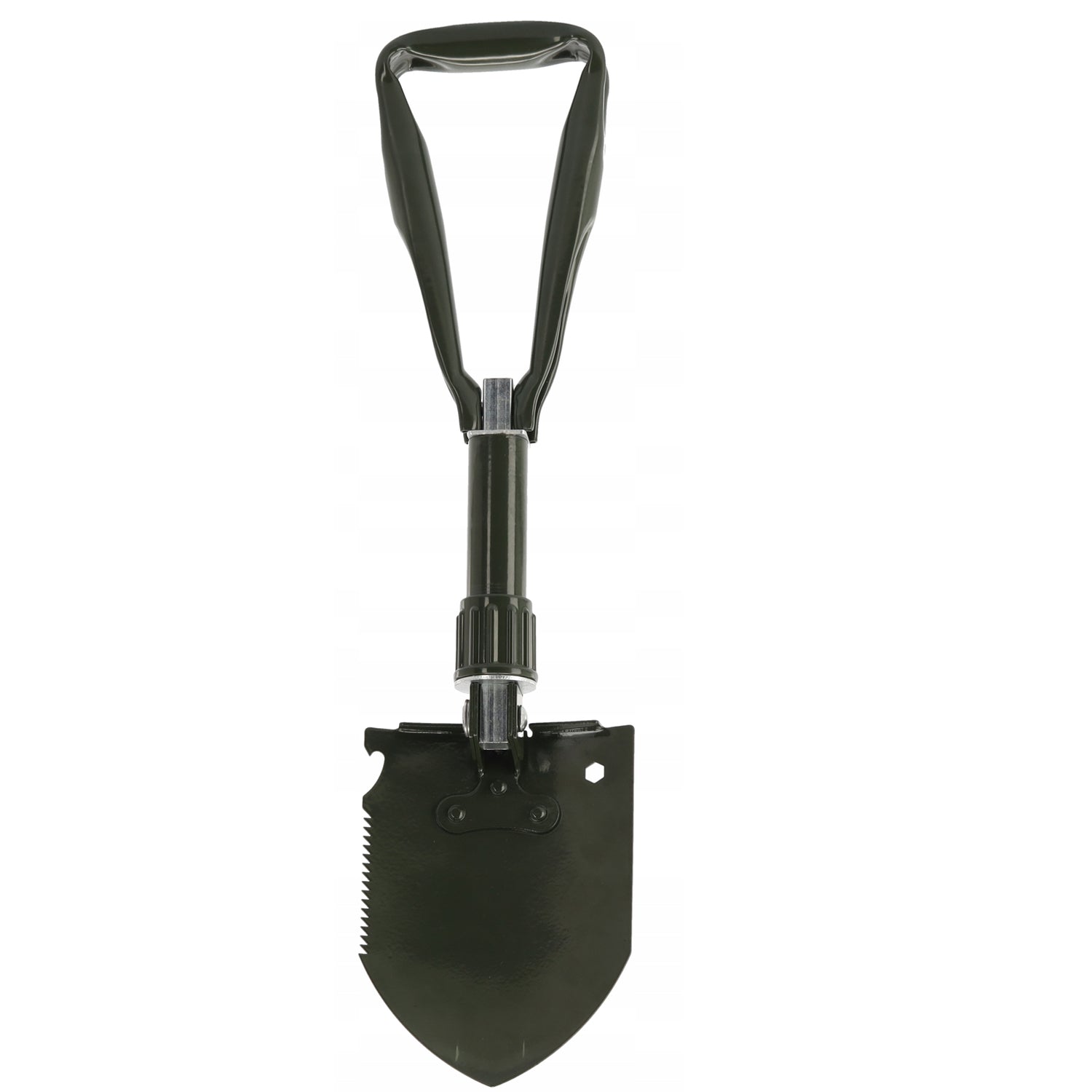 Lopata pliabila multifunctionala 6 in 1 pentru camping si gradina, otel mangan, 47 cm, negru