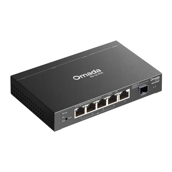 Switch POE TP-Link, 6-Port Gigabit Smart Switch cu 4-Port Gigabit PoE+, 63 W PoE Budget, "SG2206MP"