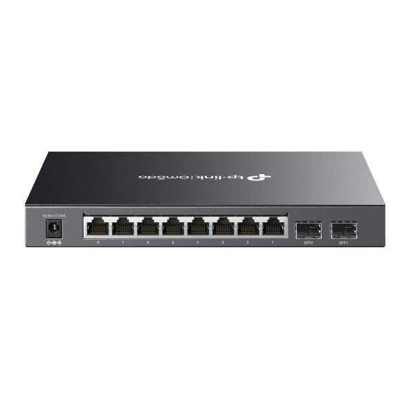 SWITCH TP-LINK 8 porturi Gigabit, 8 x POE+ 58W total power, 2 x SFP, carcasa metal "SG2210P"