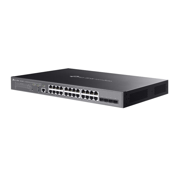 Switch Managed L3 TP-Link, 24-Port Gigabit Lite L3 Managed PoE++ si 4× 10G Slots, buget maxim PoE 500 W, metalic "SG5428XMPP"
