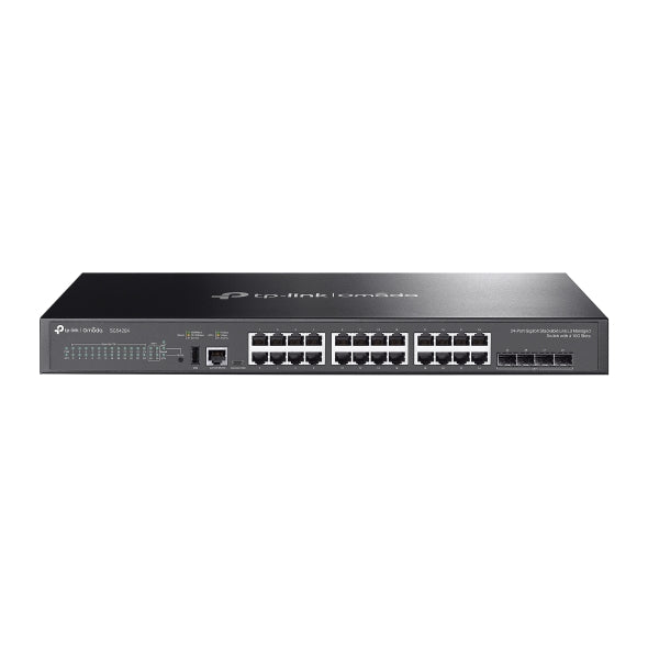 Switch Managed L3 TP-Link, 24× Gigabit RJ45 ports si 4× 10 Gbps SFP+, 1× USB 2.0 Port, fanless, metalic "SG5428X"