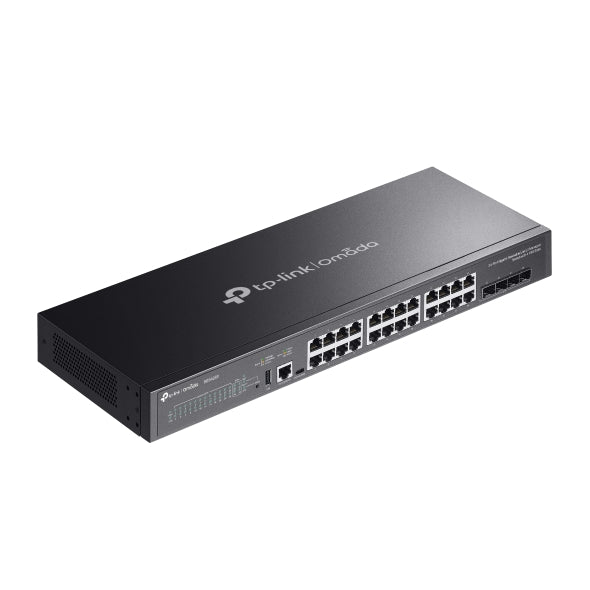 Switch Managed L3 TP-Link, 24× Gigabit RJ45 ports si 4× 10 Gbps SFP+, 1× USB 2.0 Port, fanless, metalic "SG5428X"
