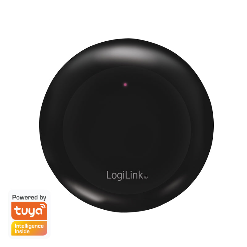 TELECOMANDA Logilink, Wi-Fi Smart, alimentare USB, IP30, compatibil TUYA, Amazon Alexa si Google Home, negru 
