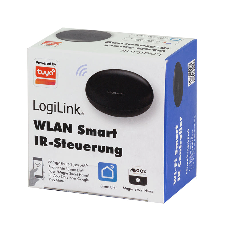 TELECOMANDA Logilink, Wi-Fi Smart, alimentare USB, IP30, compatibil TUYA, Amazon Alexa si Google Home, negru 