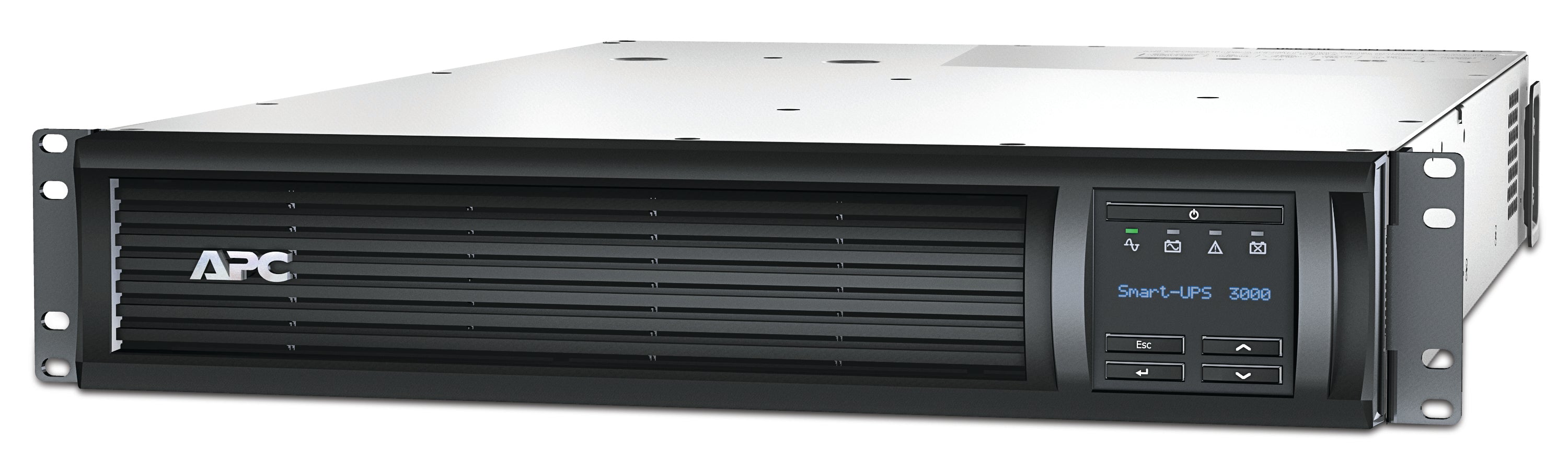 UPS APC,"Smart-UPS C",Line Int. sin pura mgmt,rack, 3000VA / 2700W,AVR,IECx8,1xRBC43,LCD,11-20 min.,"SMT3000RMI2UC",prelungire garantie(WBEXTWAR1YR-- 04/WBEXTWAR3YR--04)