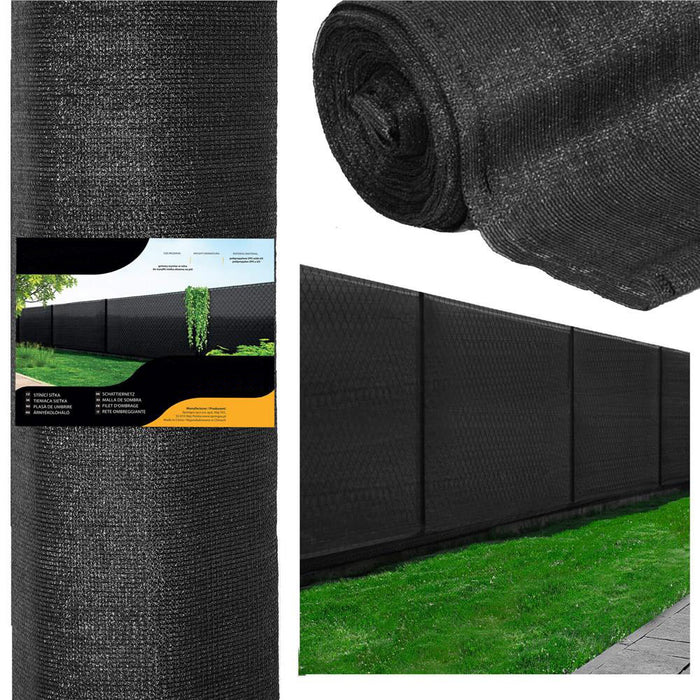Plasa umbrire si intimitate pentru gard, 1.2m latime, 25m lungime, 140g densitate 90%, gri grafit - BazarOltenia