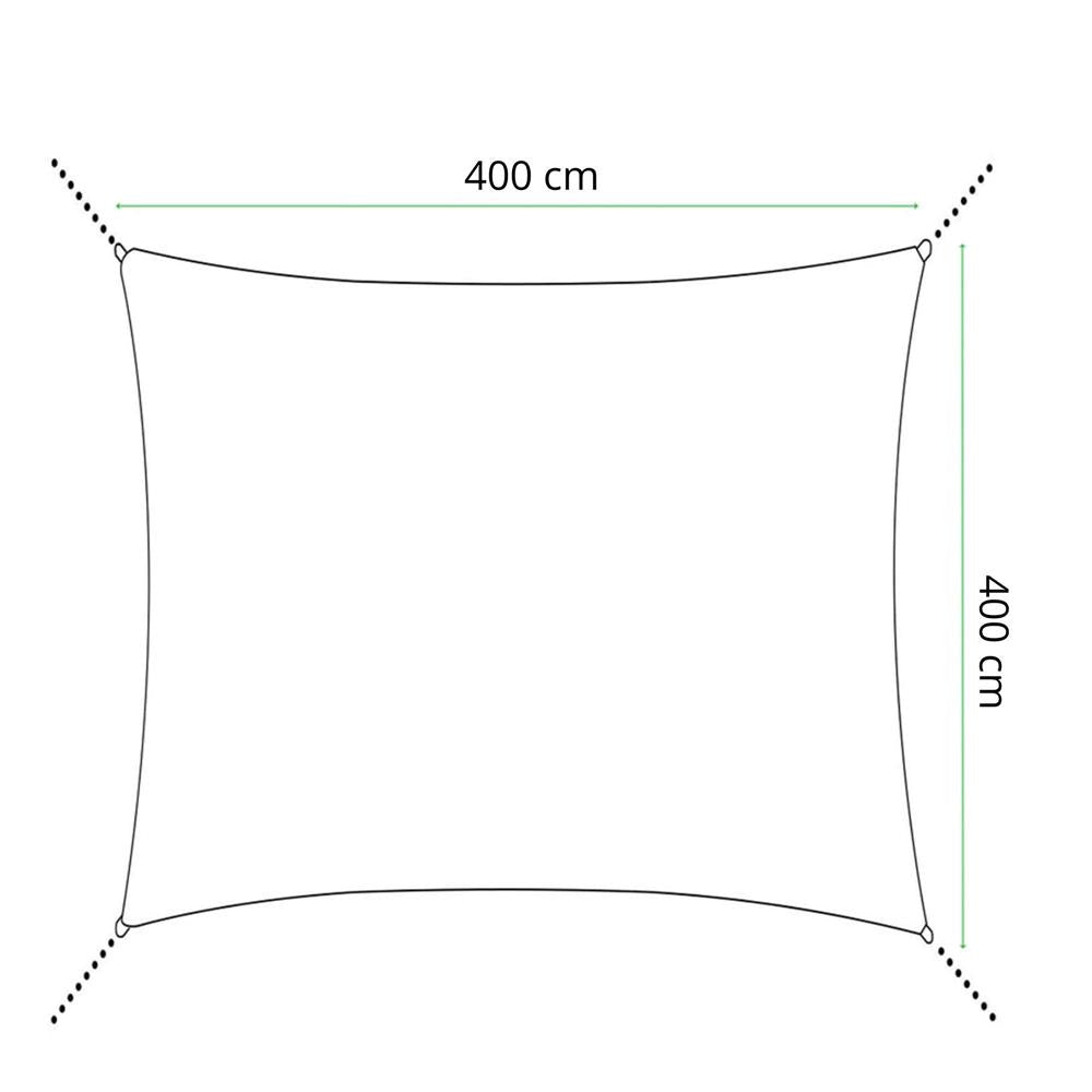 Prelata umbrire 4x4 m pentru terasa sau balcon, impermeabila, protectie UV, crem