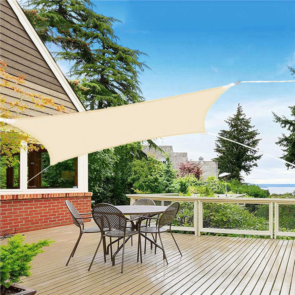 Prelata umbrire 4x4 m pentru terasa sau balcon, impermeabila, protectie UV, crem