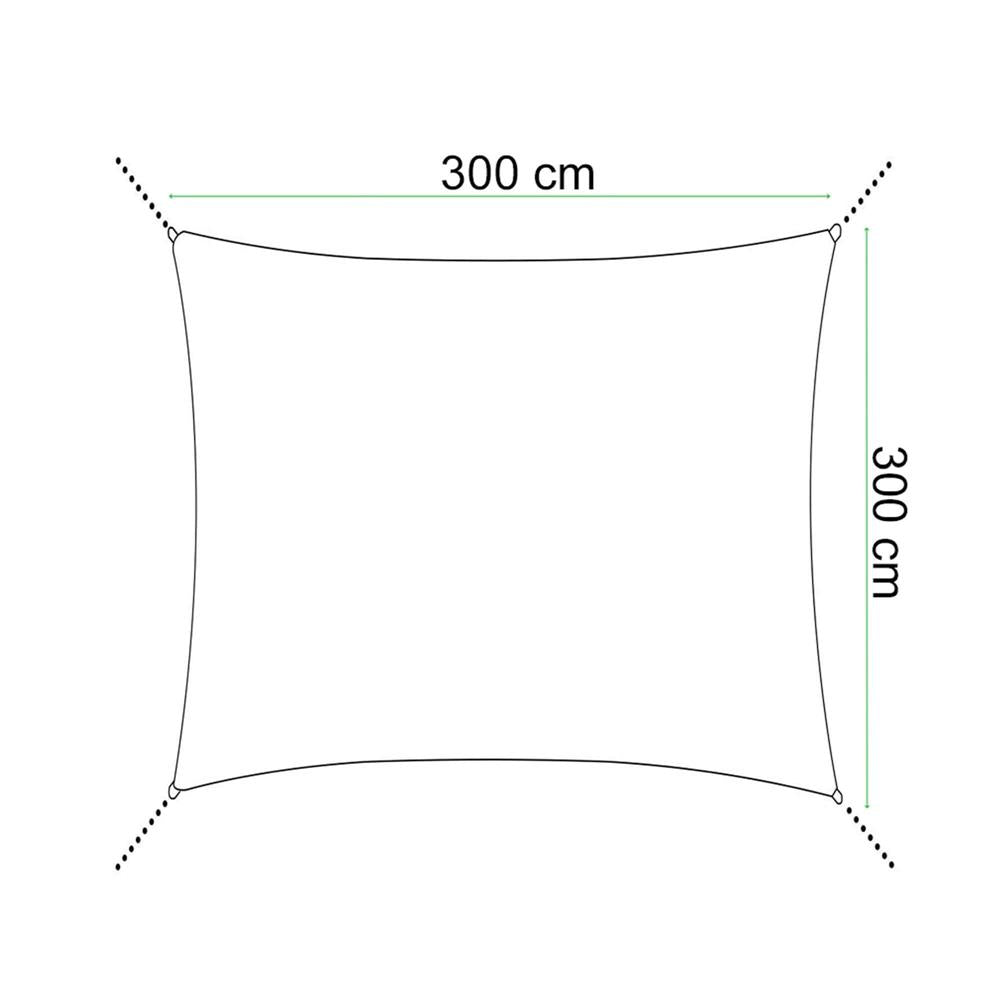Prelata umbrire 3x3 m pentru terasa sau balcon, impermeabila, protectie UV, crem