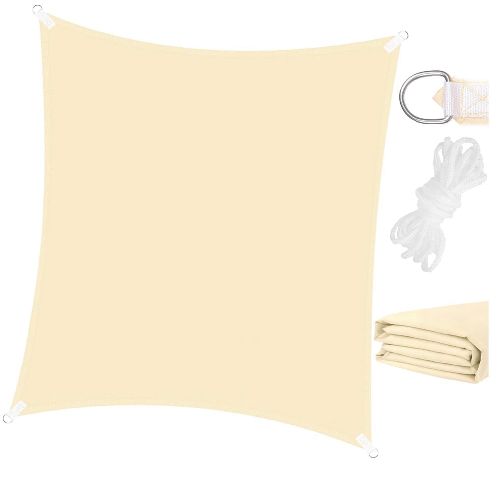 Prelata umbrire 3x3 m pentru terasa sau balcon, impermeabila, protectie UV, crem