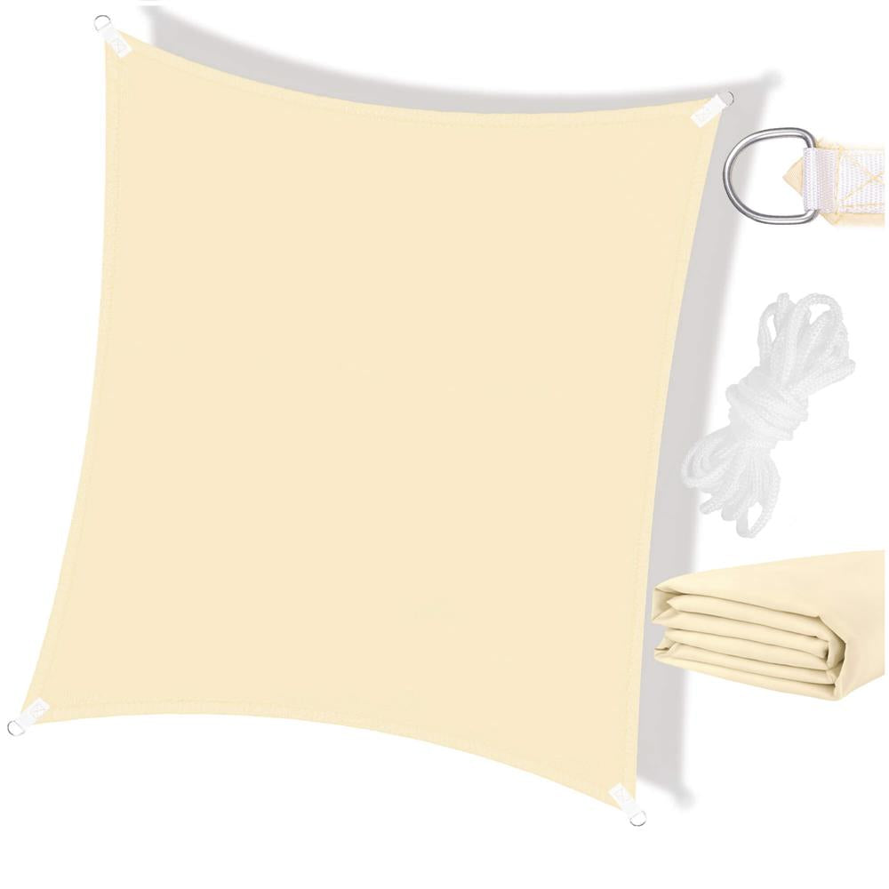 Prelata umbrire 3x3 m pentru terasa sau balcon, impermeabila, protectie UV, crem