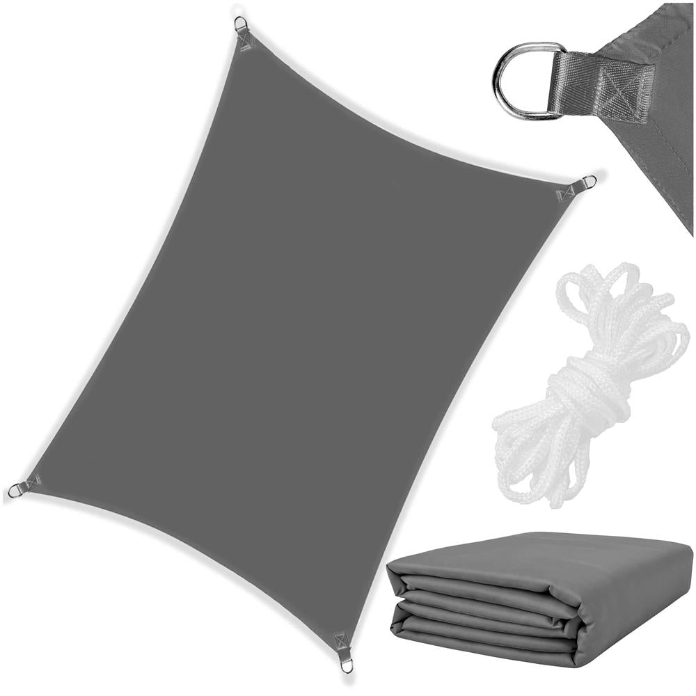 Prelata umbrire 3x2 m pentru terasa sau balcon, impermeabila, protectie UV, gri