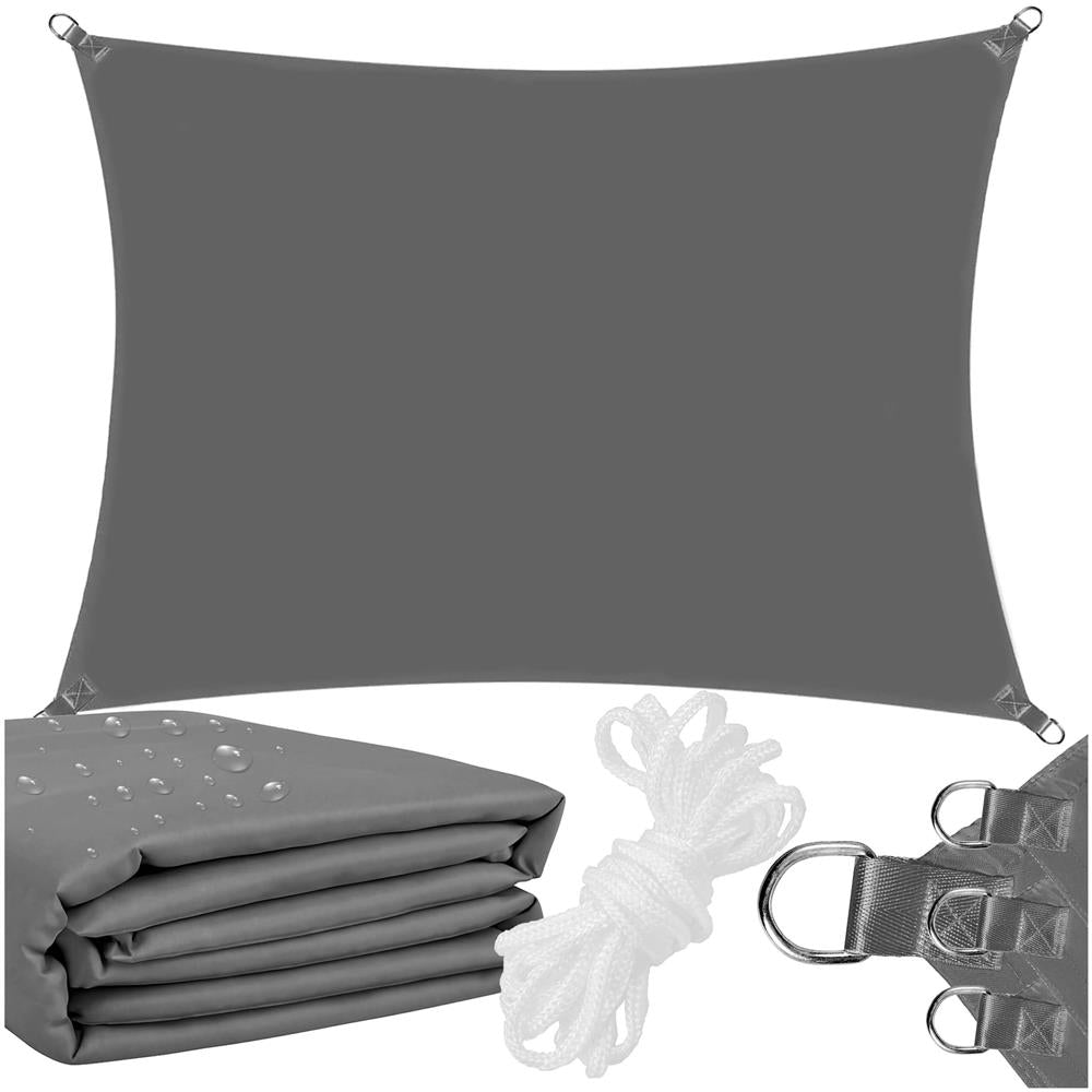 Prelata umbrire 3x2 m pentru terasa sau balcon, impermeabila, protectie UV, gri