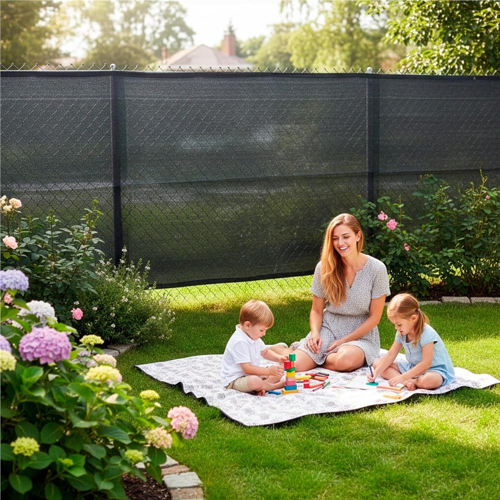 Plasa umbrire si intimitate pentru gard, 1.5m latime, 25m lungime, 65g densitate 62%, antracit deschis