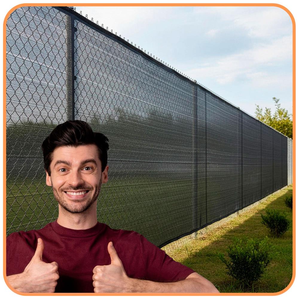 Plasa umbrire si intimitate pentru gard, 1.5m latime, 25m lungime, 65g densitate 62%, antracit deschis