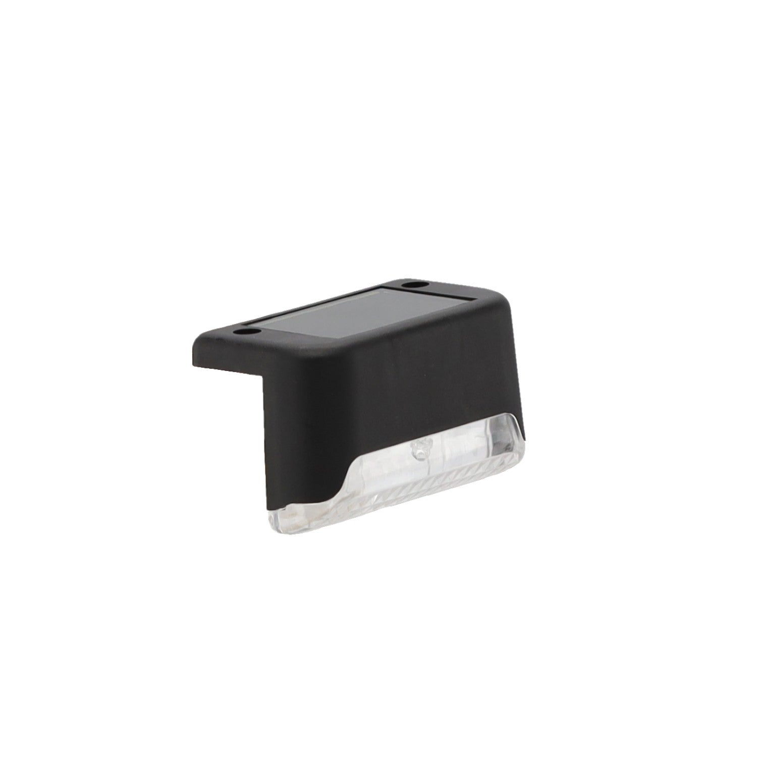 Set 4 lampi solare gradina, iluminare balustrada gard, lumina calda, 8x5x5 cm, negru
