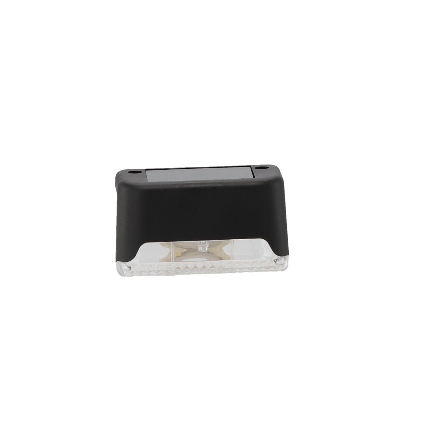 Set 4 lampi solare gradina, iluminare balustrada gard, lumina calda, 8x5x5 cm, negru