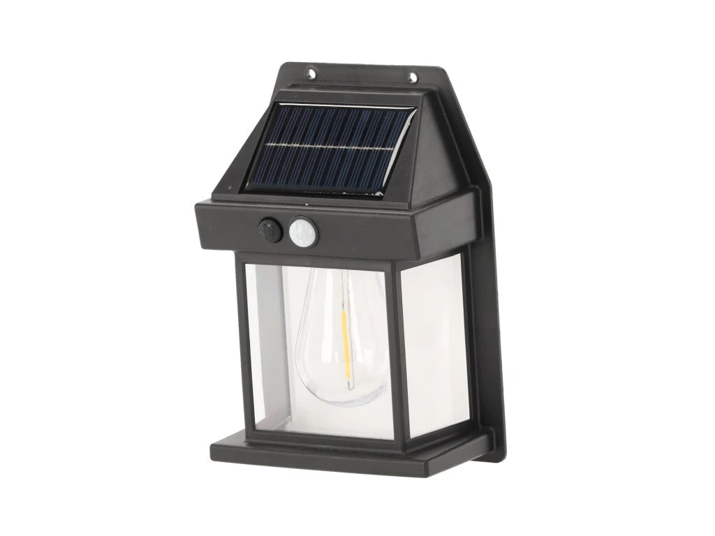 Lampa solara LED cu senzor miscare si crepuscul, 50 LED, 500 lm, 12x17x6 cm, negru