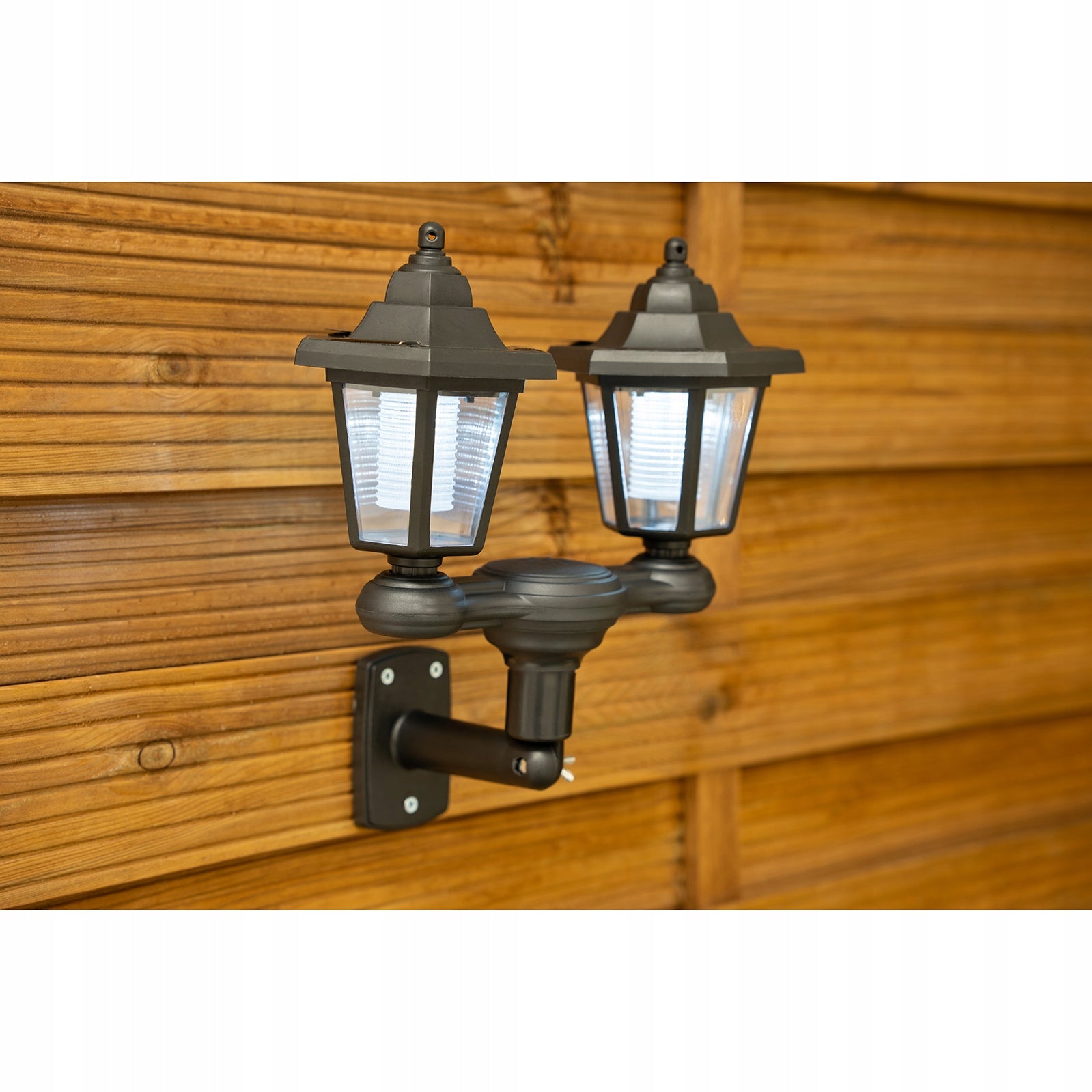 Lampa solara gradina 3 in 1, tip stalp sau montaj perete, 152 cm, LED alb rece, negru