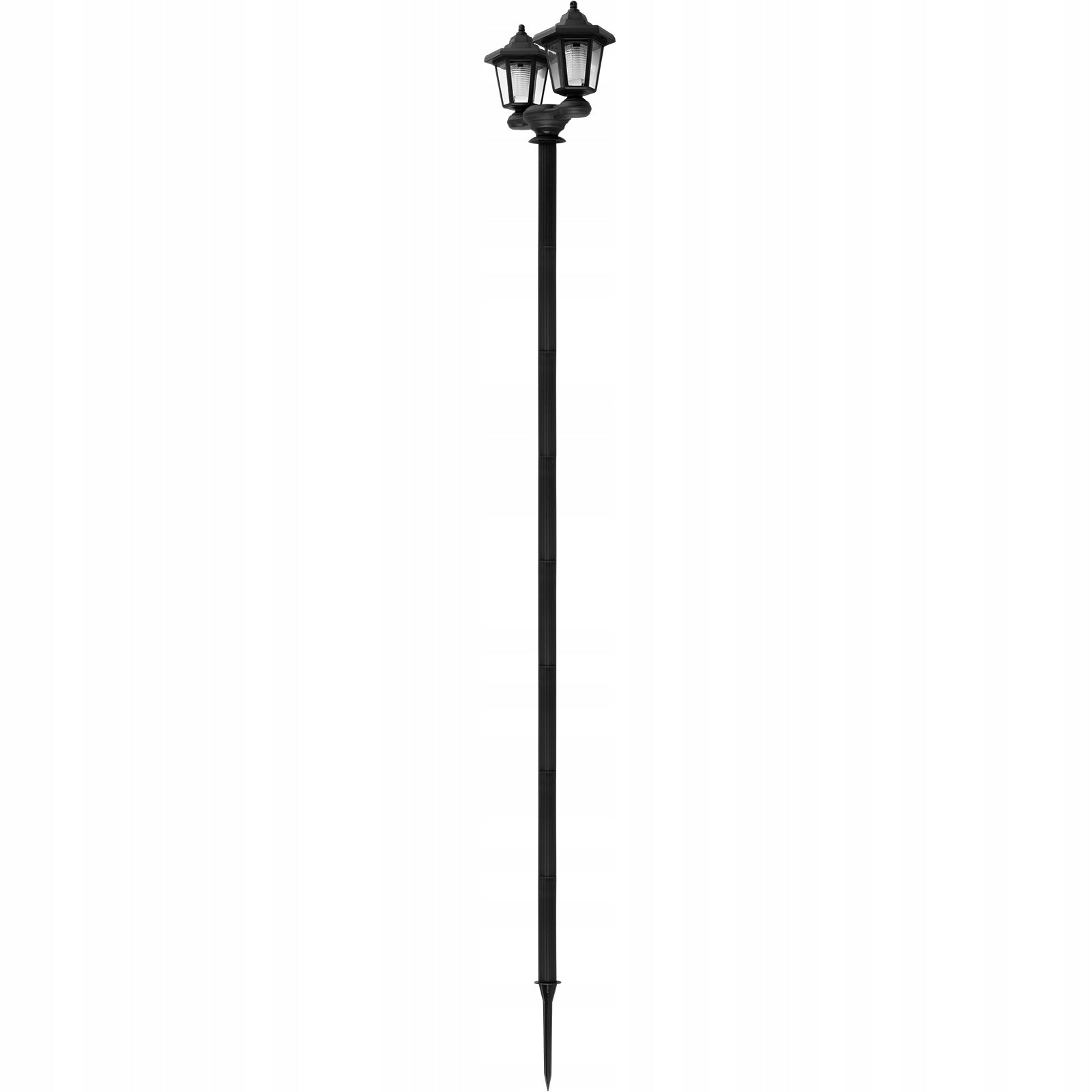 Lampa solara gradina 3 in 1, tip stalp sau montaj perete, 152 cm, LED alb rece, negru