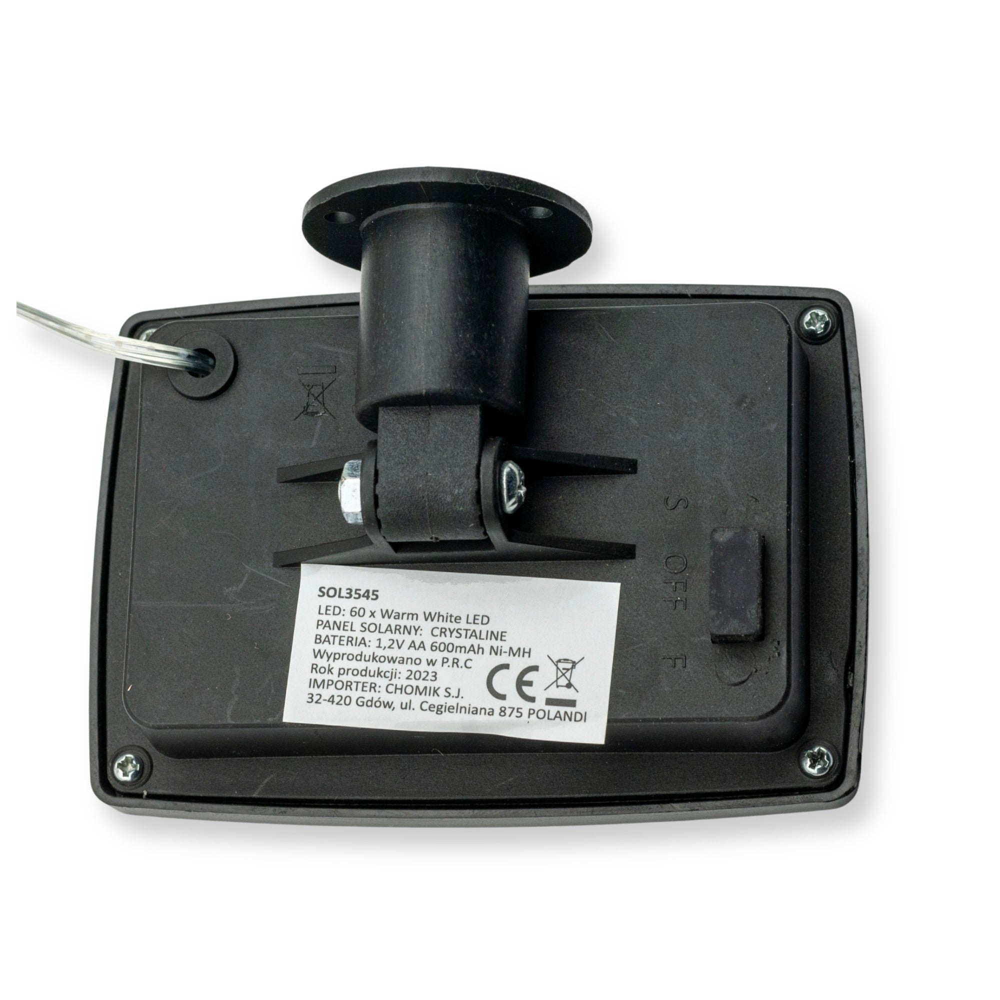 Ghirlanda luminoasa, LED, model Moza, 20 becuri, 580cm, incarcare solara, lumina alb cald