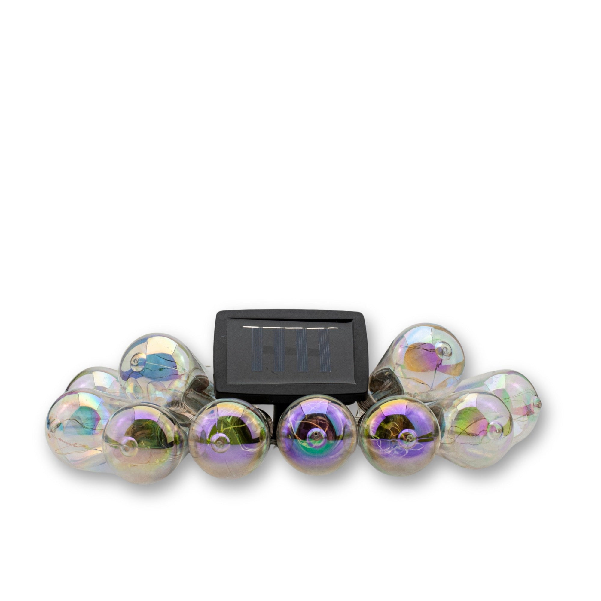 Ghirlanda luminoasa, LED, model Felisi, 10 becuri, 380cm, incarcare solara, lumina alb multicolor
