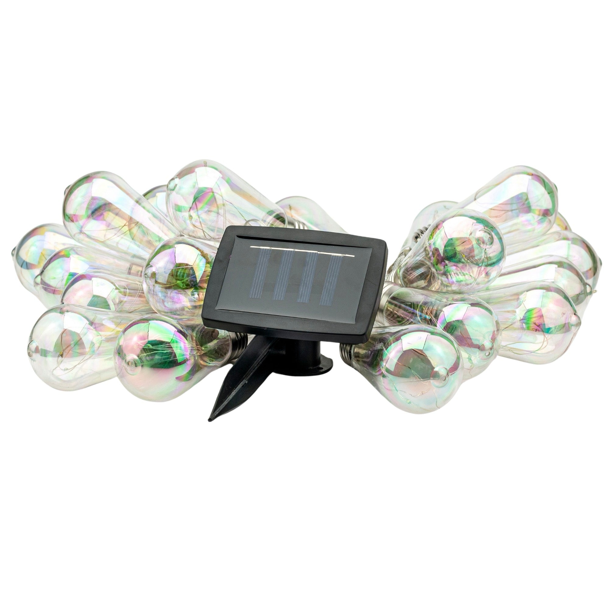 Ghirlanda luminoasa, LED, model Felisi, 20 becuri, 580cm, incarcare solara, lumina alb multicolor