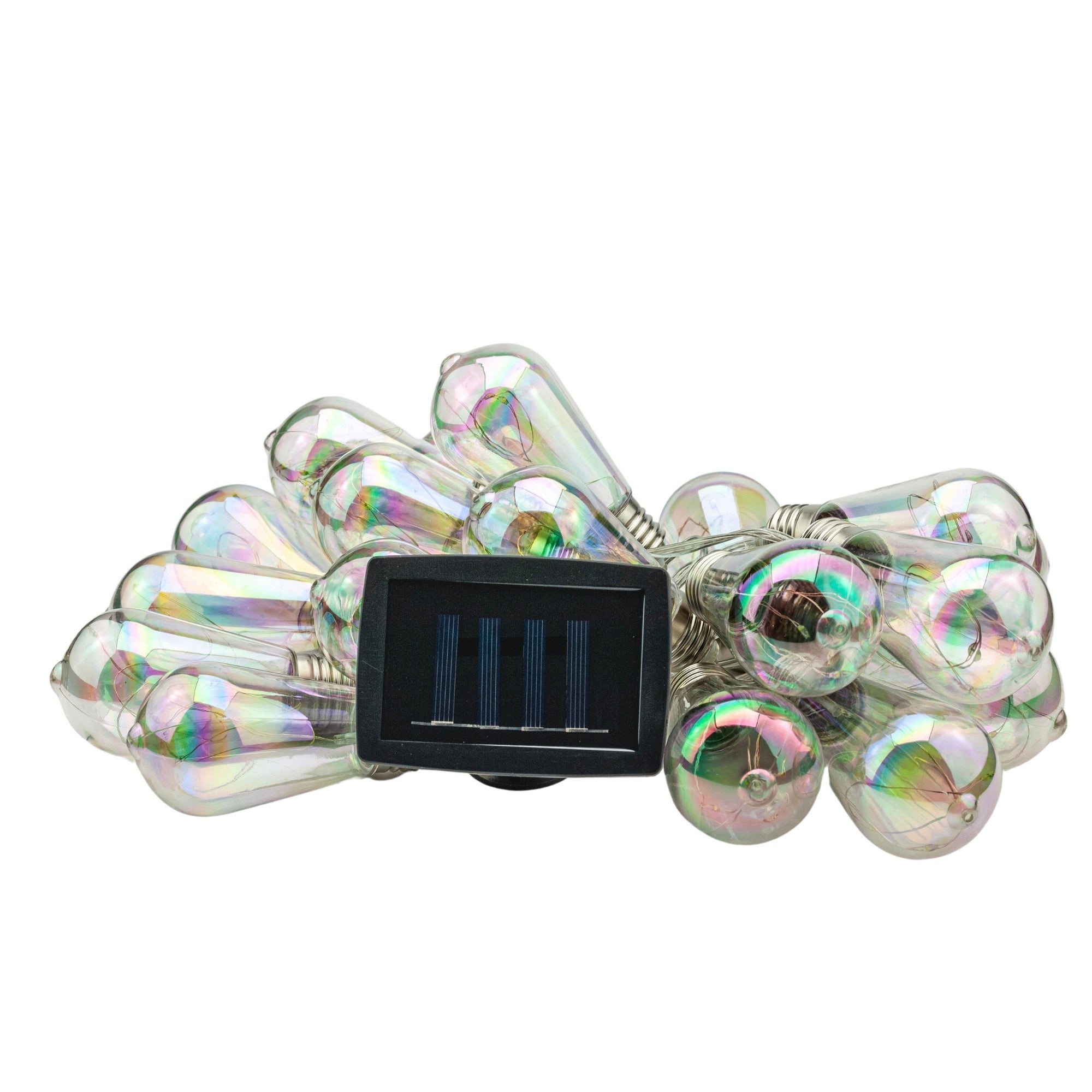 Ghirlanda luminoasa, LED, model Felisi, 20 becuri, 580cm, incarcare solara, lumina alb multicolor
