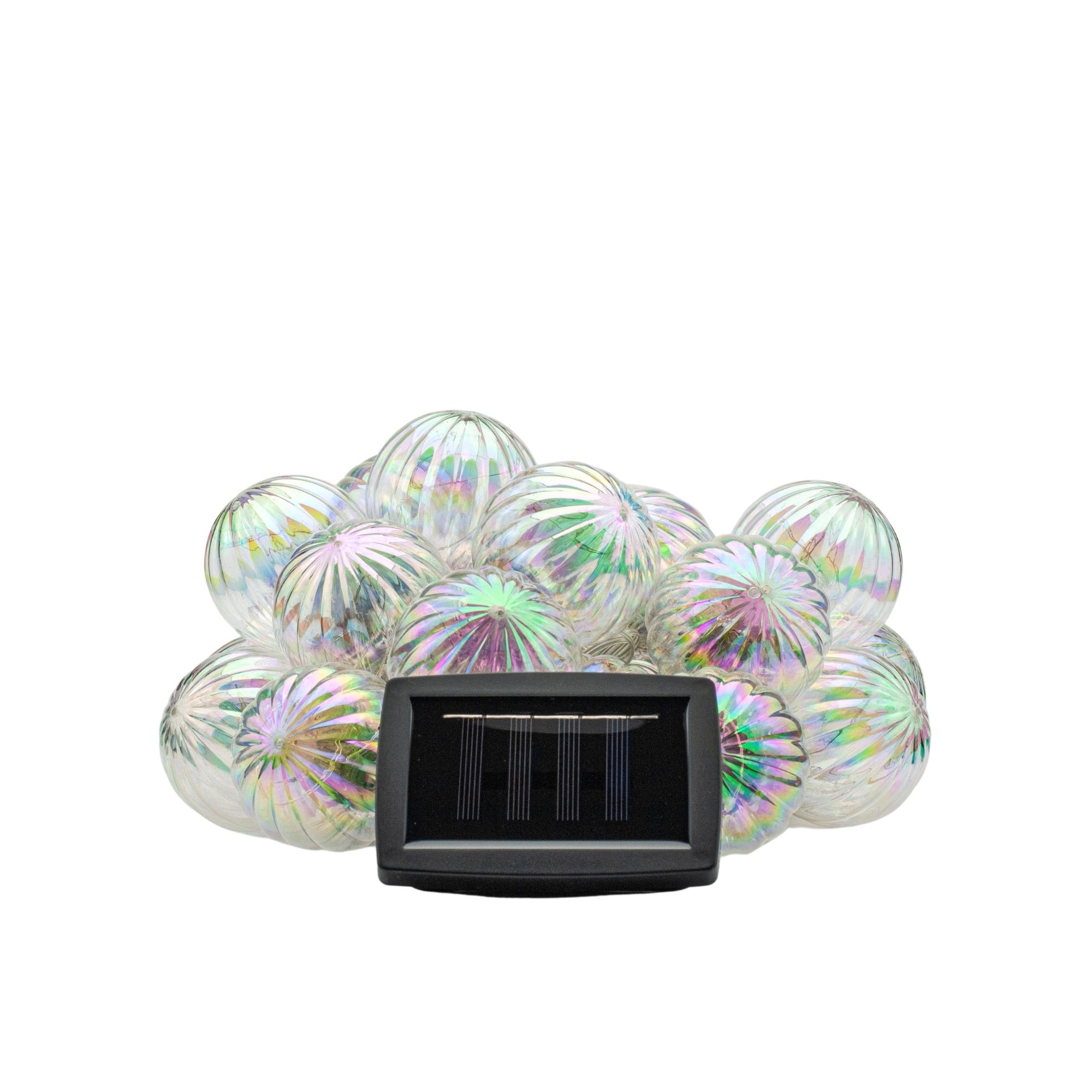 Ghirlanda luminoasa, LED, model Loris, 20 becuri, 580cm, incarcare solara, lumina alb multicolor