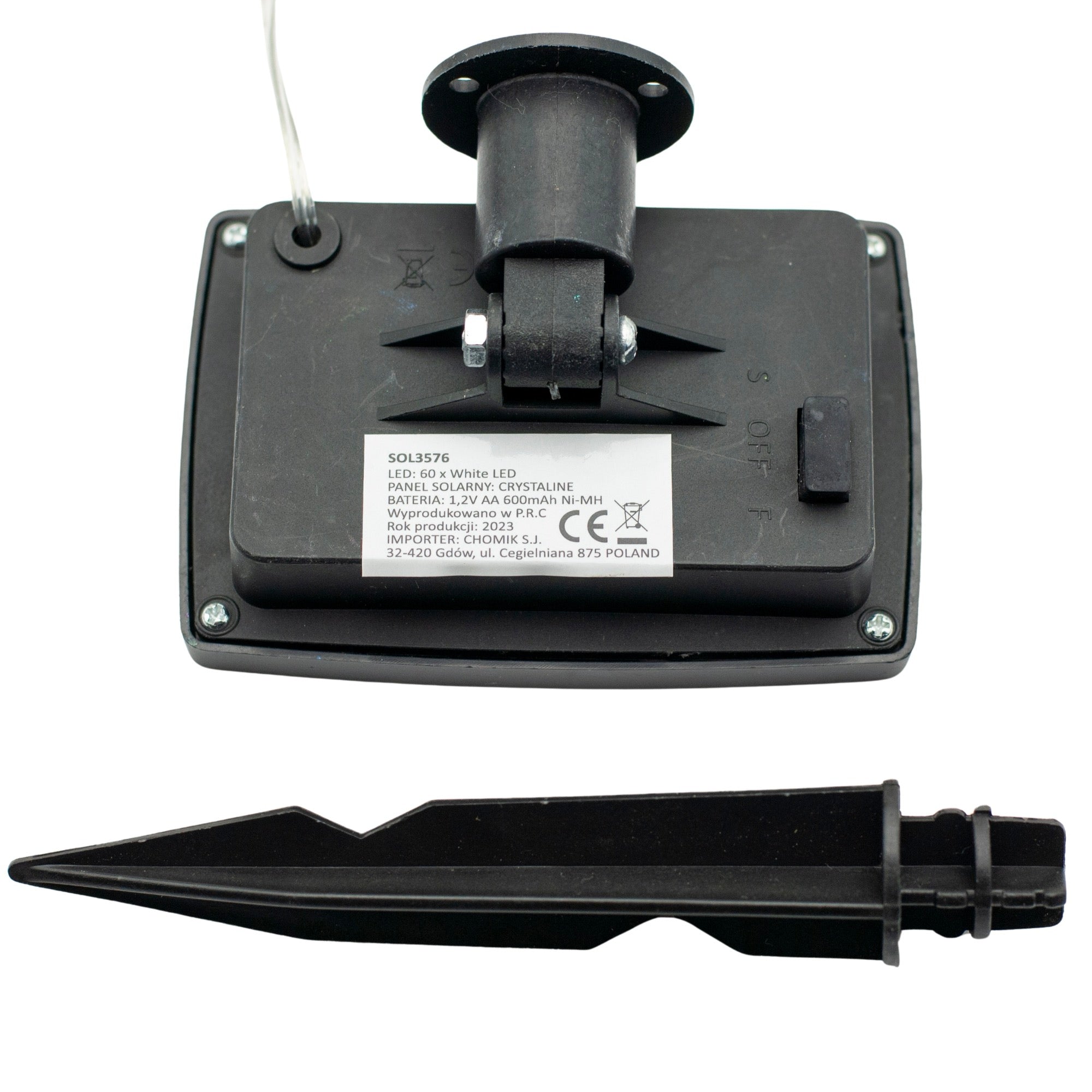 Ghirlanda luminoasa, LED, model Loris, 20 becuri, 580cm, incarcare solara, lumina alb multicolor