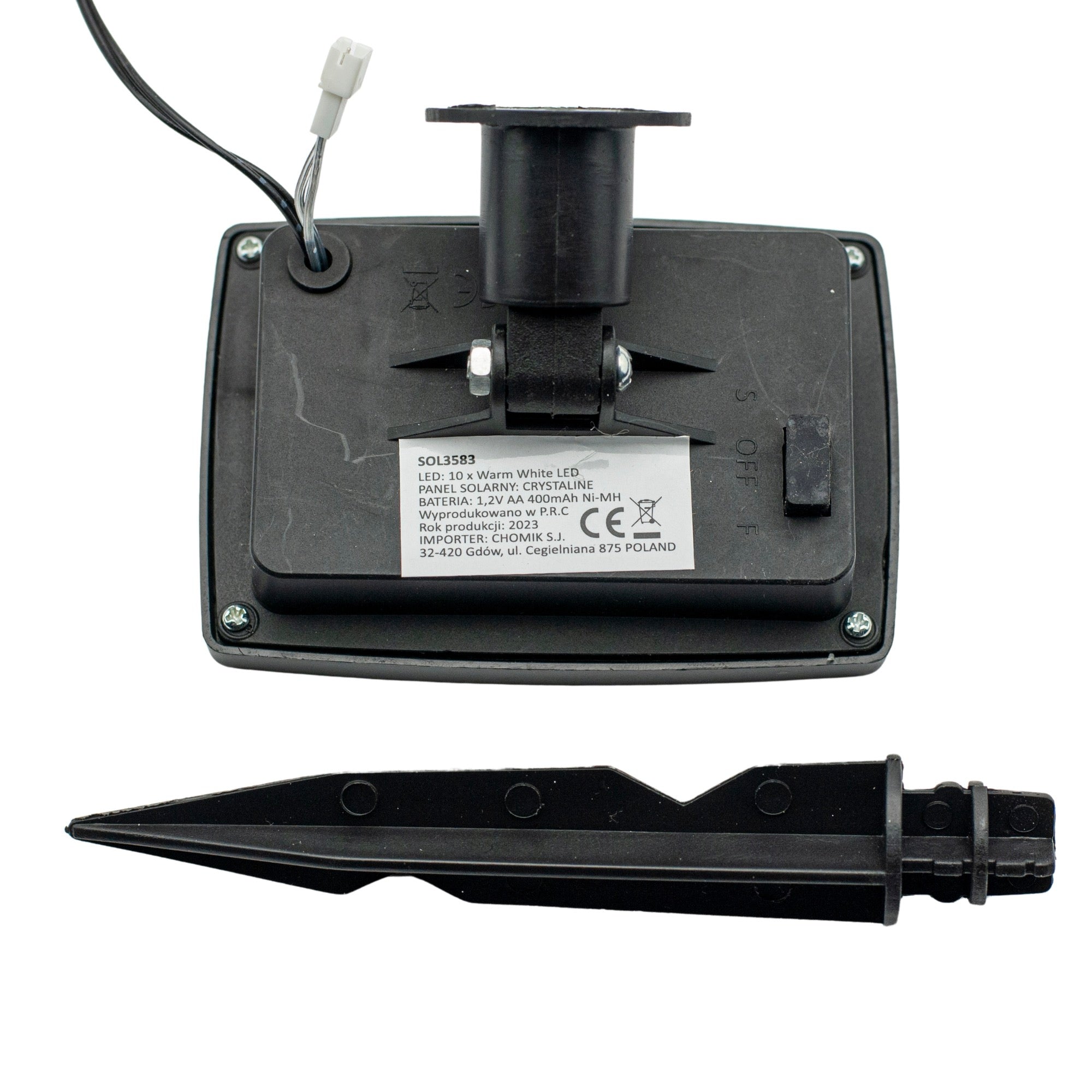 Ghirlanda luminoasa, LED, model Rona, 10 becuri, 380cm, incarcare solara, lumina alb cald