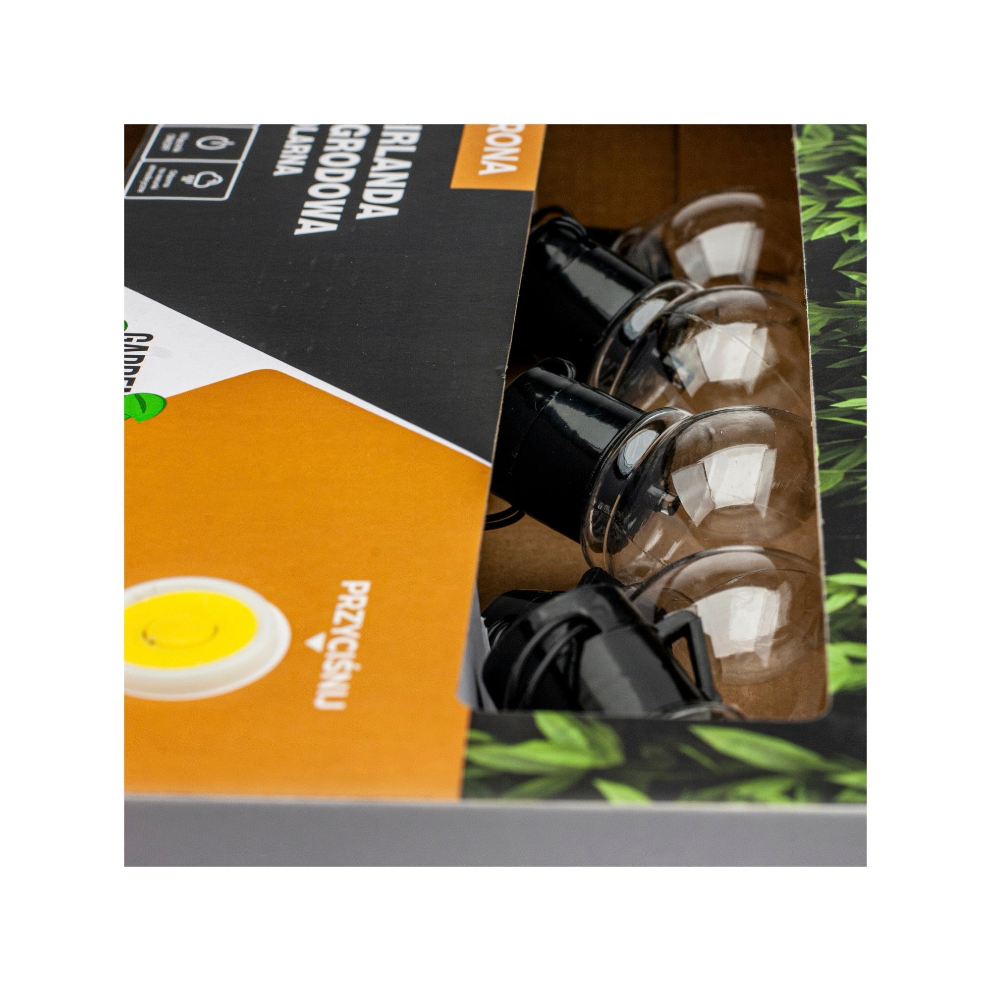 Ghirlanda luminoasa, LED, model Rona, 10 becuri, 380cm, incarcare solara, lumina alb cald