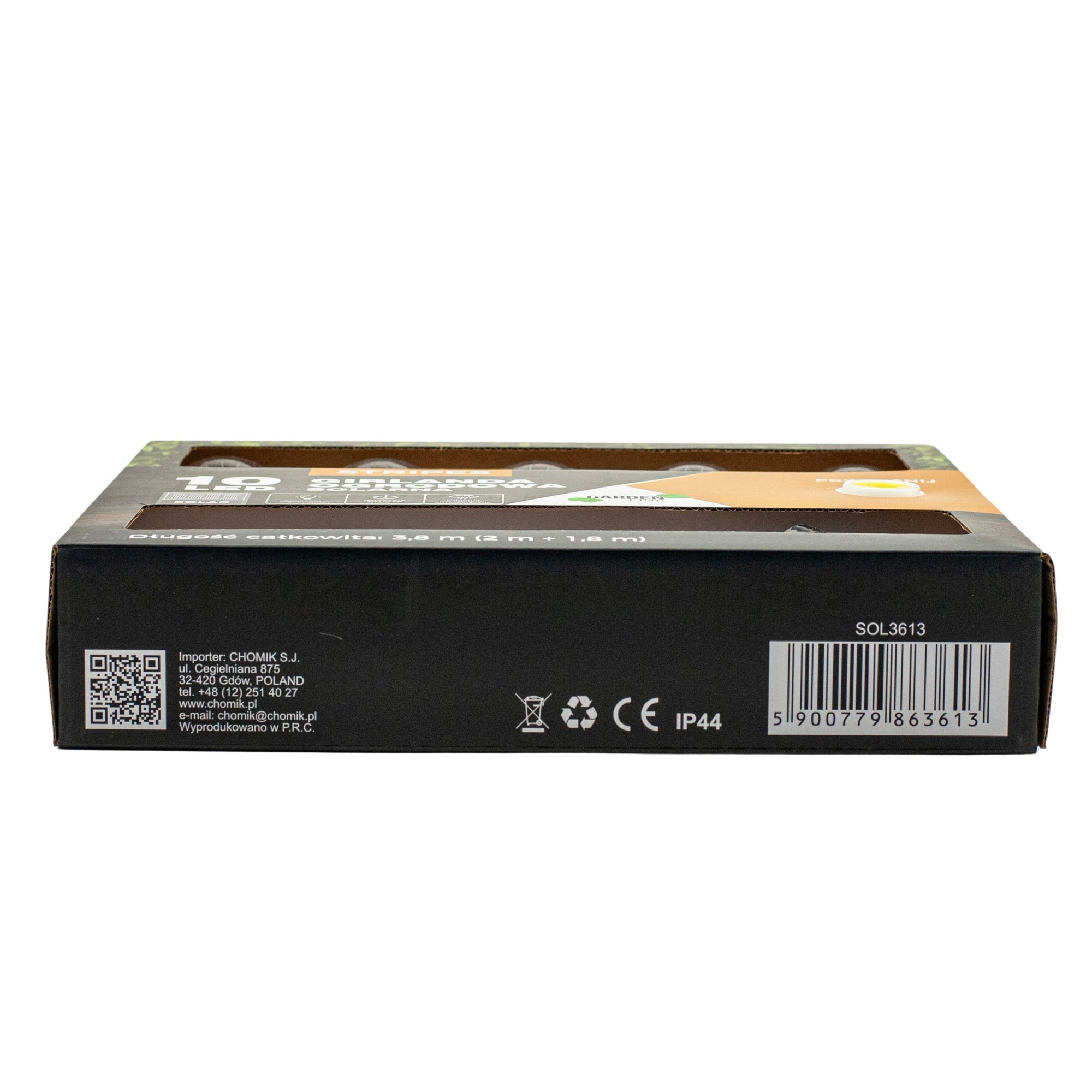 Ghirlanda luminoasa, LED, model Stripes, 10 becuri, 380cm, incarcare solara, lumina alb cald - 6
