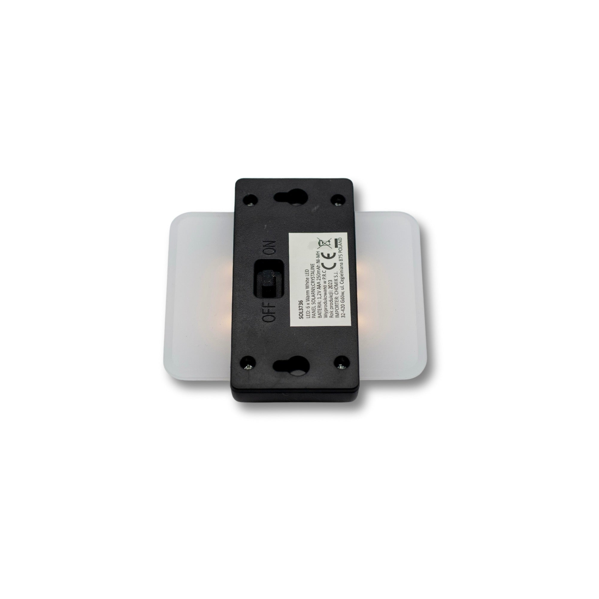 Set 2 lampi solare LED de perete, IP44 pentru exterior, autonomie 12 ore, 9x9x2.3cm, negru