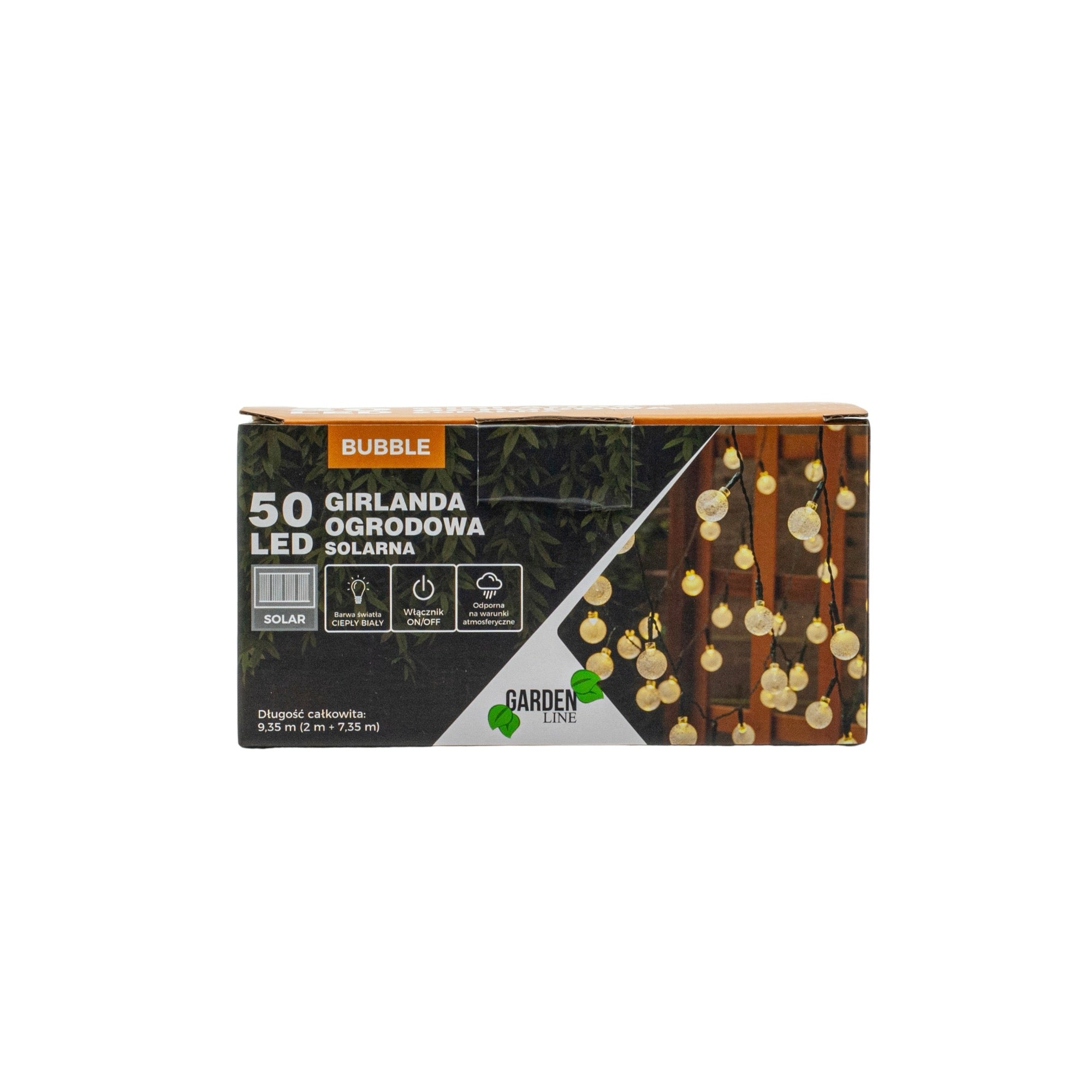 Ghirlanda luminoasa, LED, model Bubble, 50 becuri, 935cm, incarcare solara, lumina alb cald - 9