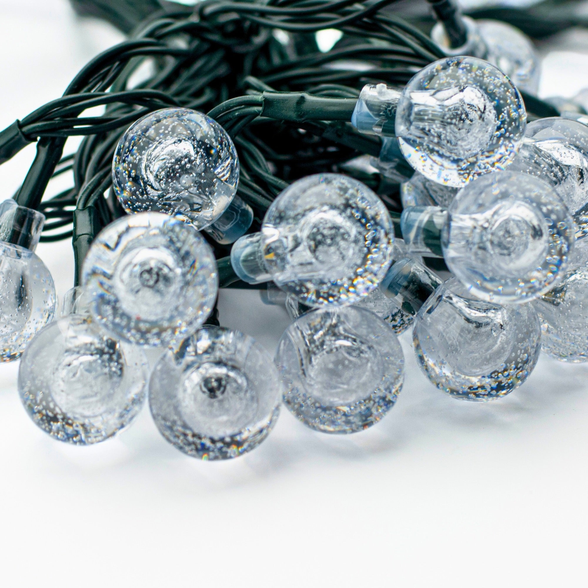 Ghirlanda luminoasa, LED, model Bubble, 50 becuri, 935cm, incarcare solara, lumina alb cald - 14
