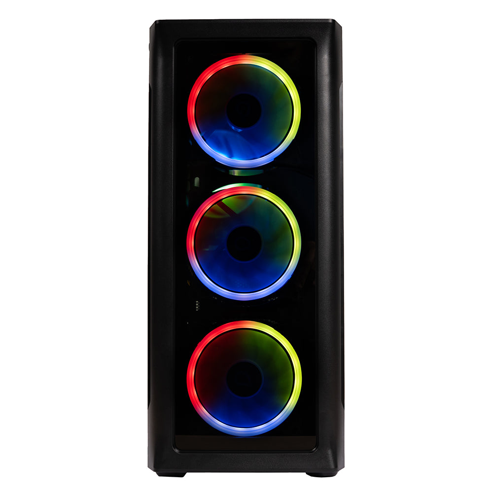 Sistem Desktop PC Gaming Spacer Overlord, Ryzen 5 5600, 32 GB DDR4, 1TB SSD, RX 7600 Challenger 8GB OC, no OS, negru, "SPACER-Overlord-09VN" - 5949046616132