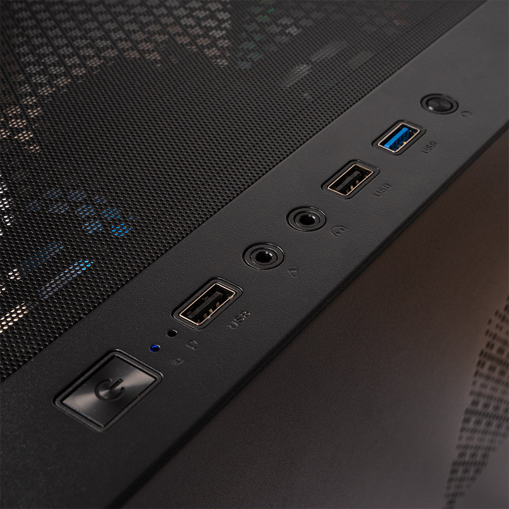 Sistem Desktop PC Gaming Spacer Overlord, Ryzen 5 5600, 32 GB DDR4, 1TB SSD, RX 7600 Challenger 8GB OC, no OS, negru, "SPACER-Overlord-09VN" - 5949046616132