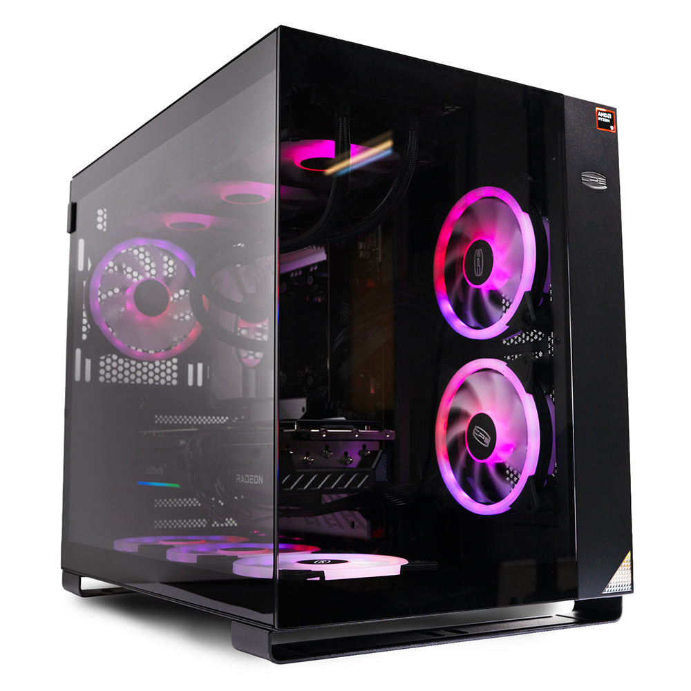 Sistem Destop PC SPACER Annihilator, AMD Ryzen 9 9900X3D, 32 GB DDR5, 2TB SSD, Asrock Radeon RX 9070 XT Challenger, No Os, Negru, 