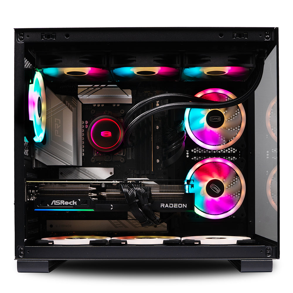 Sistem Destop PC SPACER Annihilator, AMD Ryzen 9 9900X3D, 32 GB DDR5, 2TB SSD, Asrock Radeon RX 9070 XT Challenger, No Os