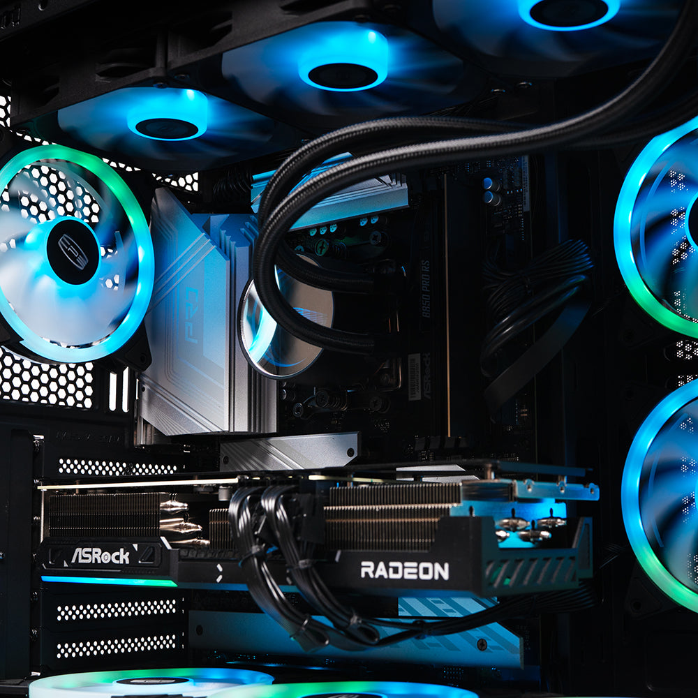 Sistem Destop PC SPACER Annihilator, AMD Ryzen 9 9900X3D, 32 GB DDR5, 2TB SSD, Asrock Radeon RX 9070 XT Challenger, No Os