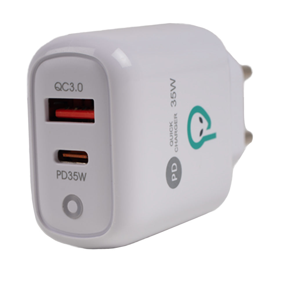 ALIMENTATOR retea SPACER Quick Charge 35W, USB Type-C PD (max 35W) + USB Quick Charge, "SPAR-DUOQ-02"