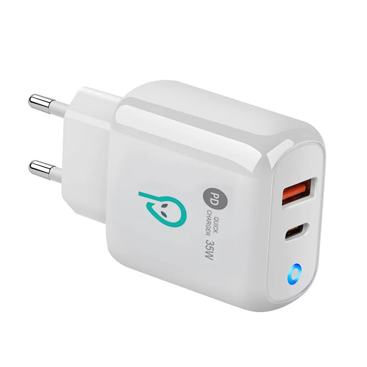 ALIMENTATOR retea SPACER Quick Charge 35W, USB Type-C PD (max 35W) + USB Quick Charge, "SPAR-DUOQ-02"