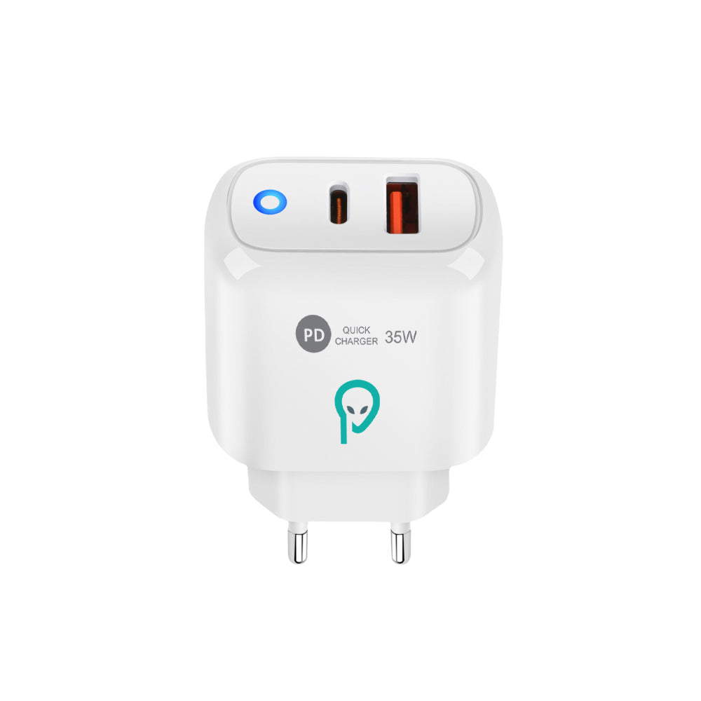 ALIMENTATOR retea SPACER Quick Charge 35W, USB Type-C PD (max 35W) + USB Quick Charge, "SPAR-DUOQ-02"