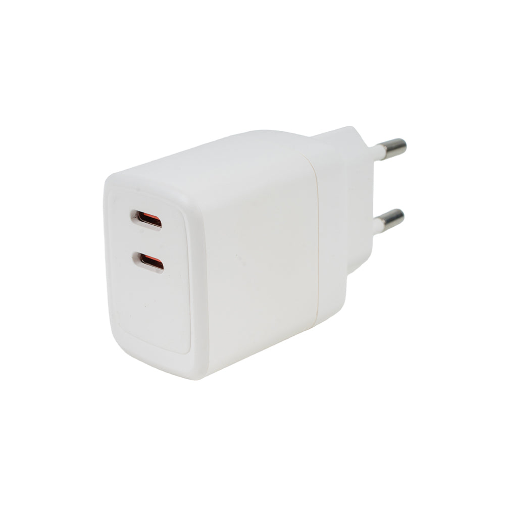 ALIMENTATOR retea SPACER Power Delivery, GaN, 2 x USB Type-C PD (max 45W) "SPAR-TYPECQ-03"