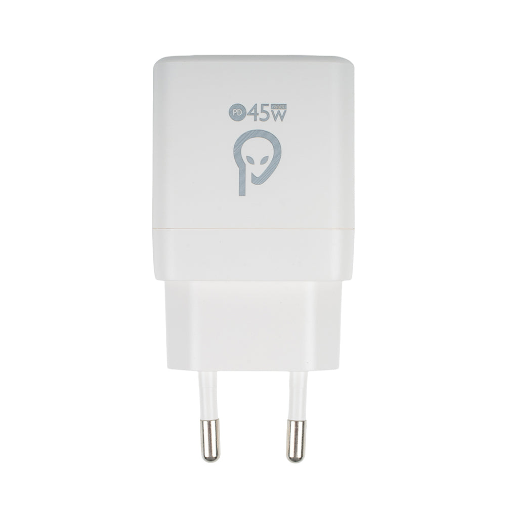 ALIMENTATOR retea SPACER Power Delivery, GaN, 2 x USB Type-C PD (max 45W) "SPAR-TYPECQ-03"