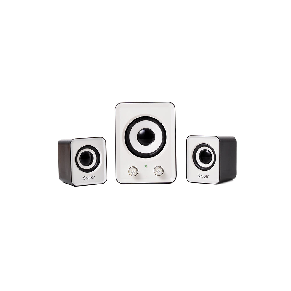 BOXE SPACER 2.1, RMS: 11W (2 x 3W + 5W), control volum, USB power, black &amp; white, "SPB-807"